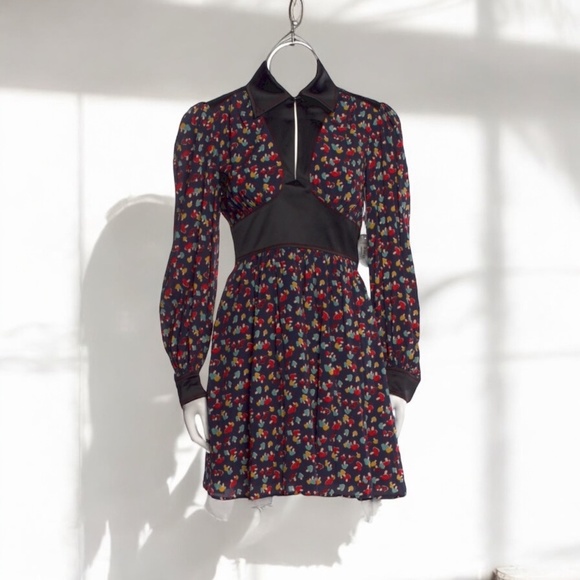 STAUD Dolly Dress in Mushroom Print Mini Dress womens size small - Picture 2 of 6